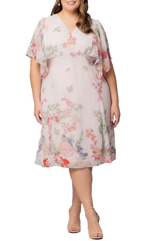 Breezy Border Print Cocktail Dress - Plus made by Dress Barn
