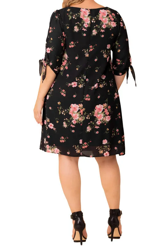 Black Floral Manhattan A-Line Shift Dress - Plus sold by Dress Barn product image thumbnail 2