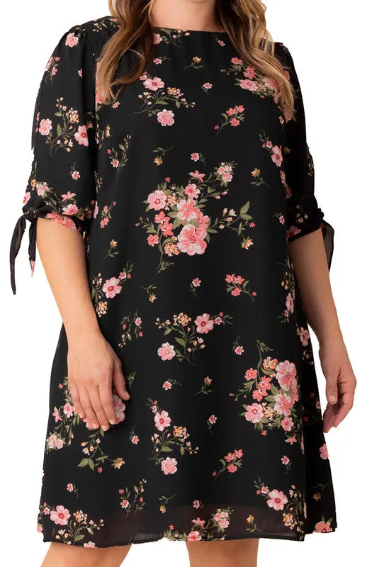 Black Floral Manhattan A-Line Shift Dress - Plus sold by Dress Barn product image thumbnail 3