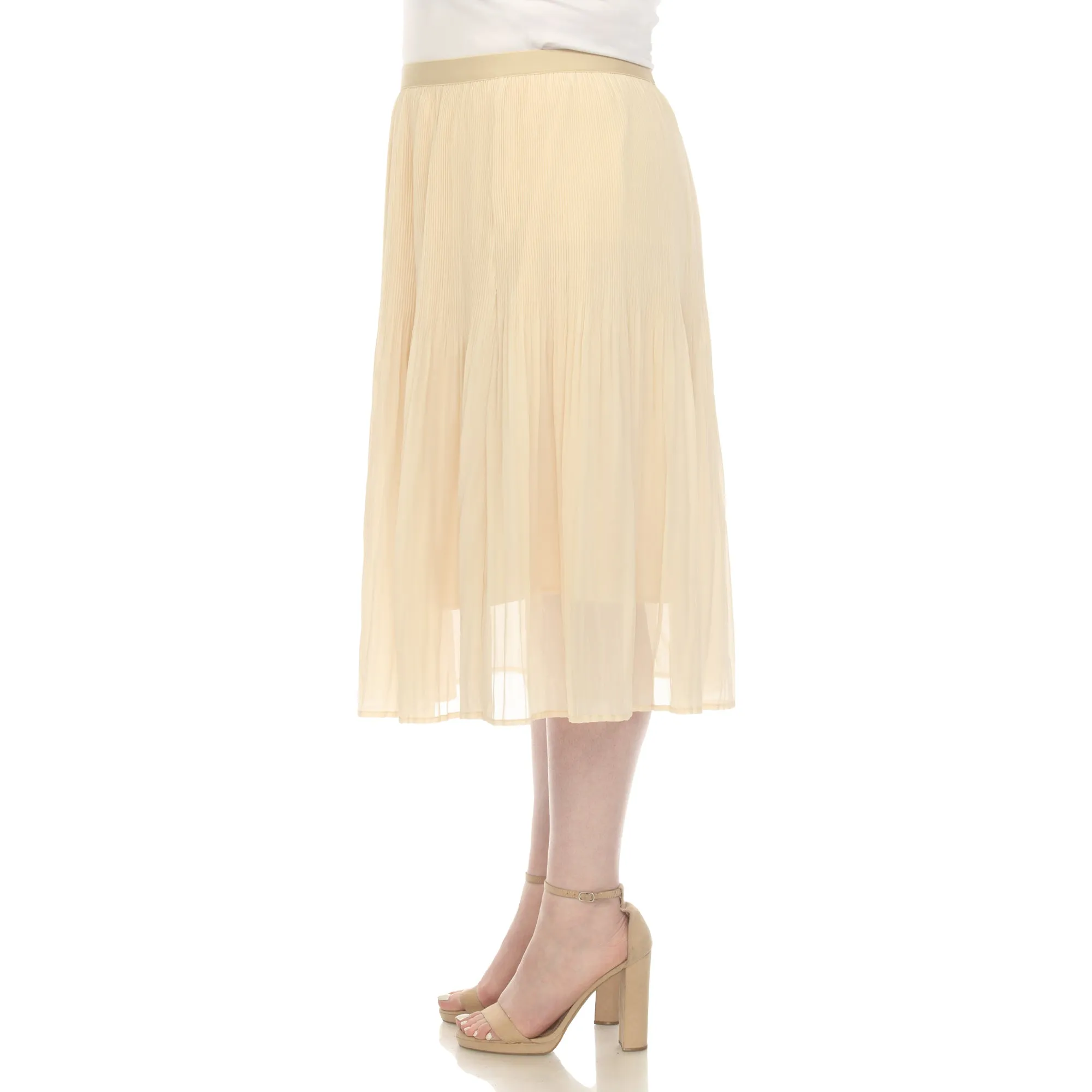 Plus Size Pleated Chiffon Midi Skirt sold by Dress Barn product image thumbnail 2