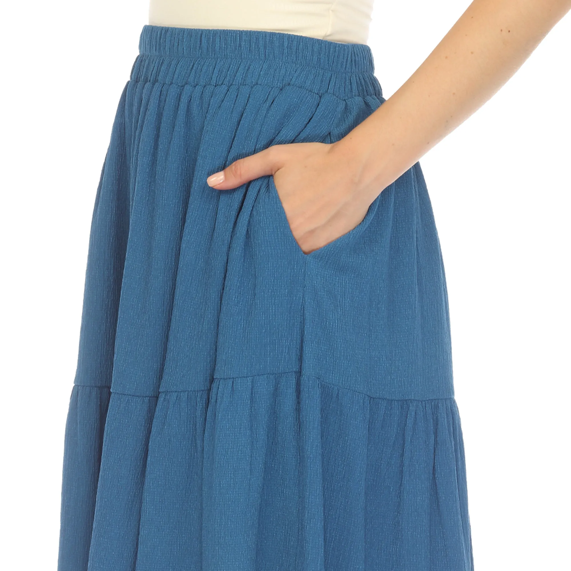 Pleated Tiered Maxi Skirt sold by Dress Barn product image thumbnail 4