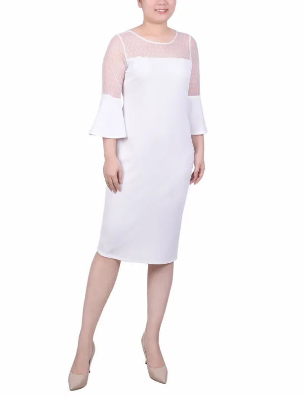 Ivory Illusion Neck Scuba Dress sold by Dress Barn