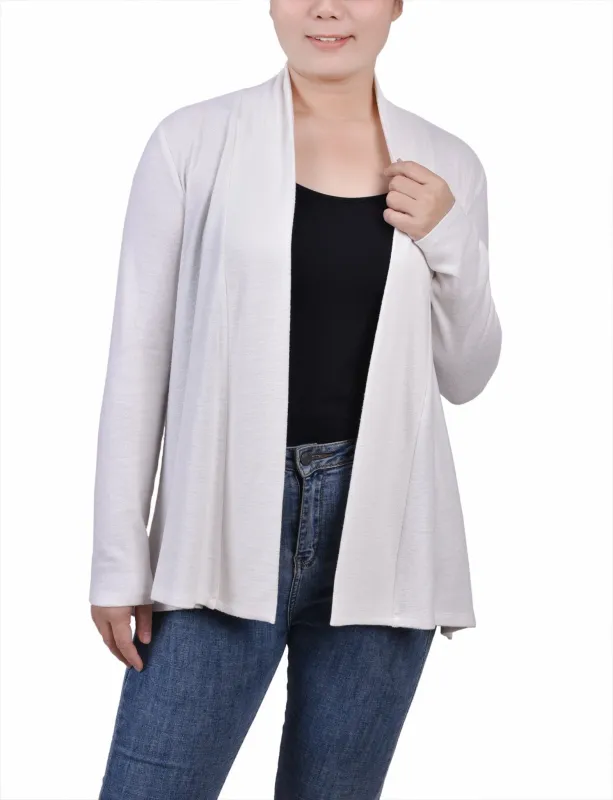 White Long Sleeve Swing Cardigan sold by Dress Barn