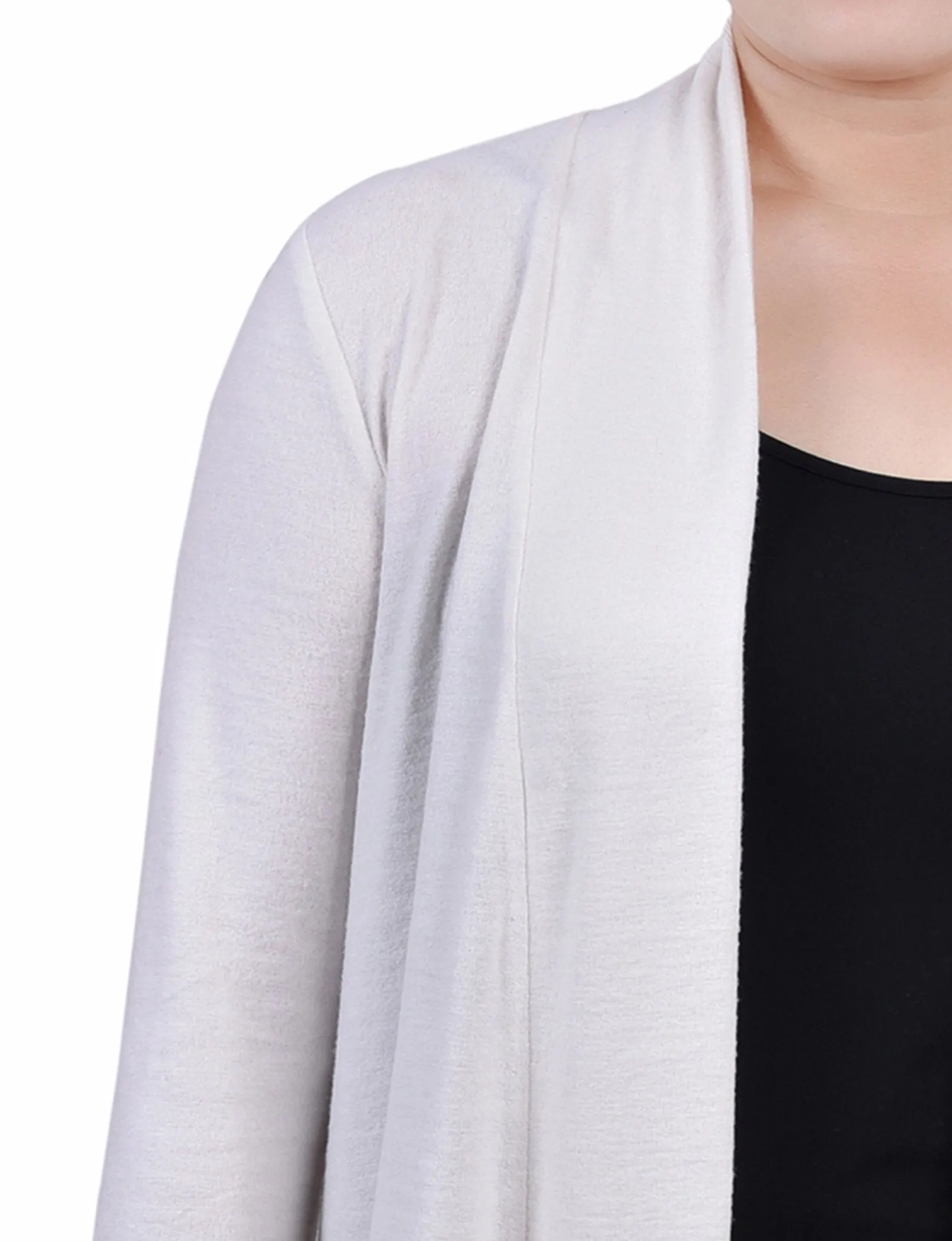 White Long Sleeve Swing Cardigan sold by Dress Barn product image thumbnail 3