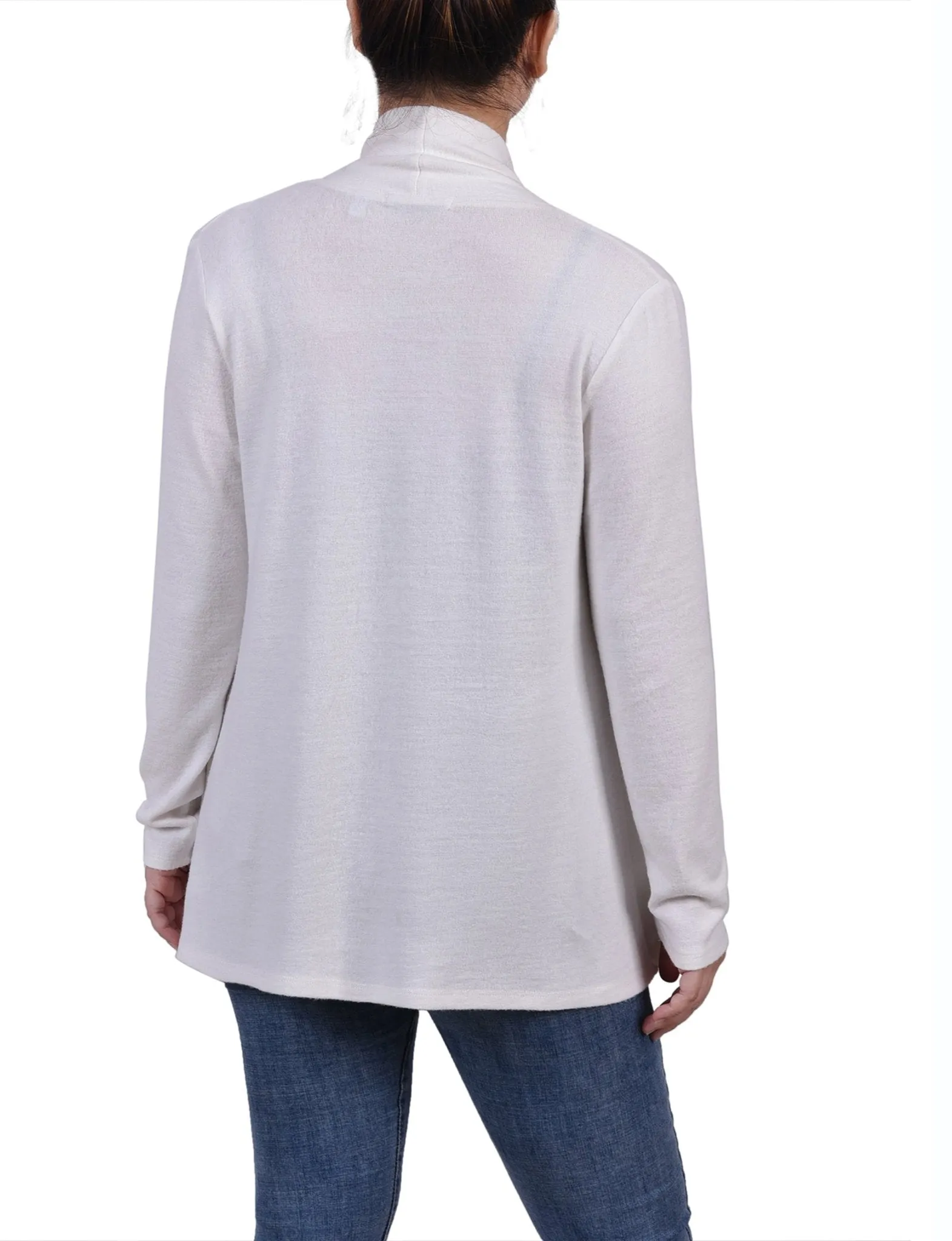 White Long Sleeve Swing Cardigan sold by Dress Barn product image thumbnail 4