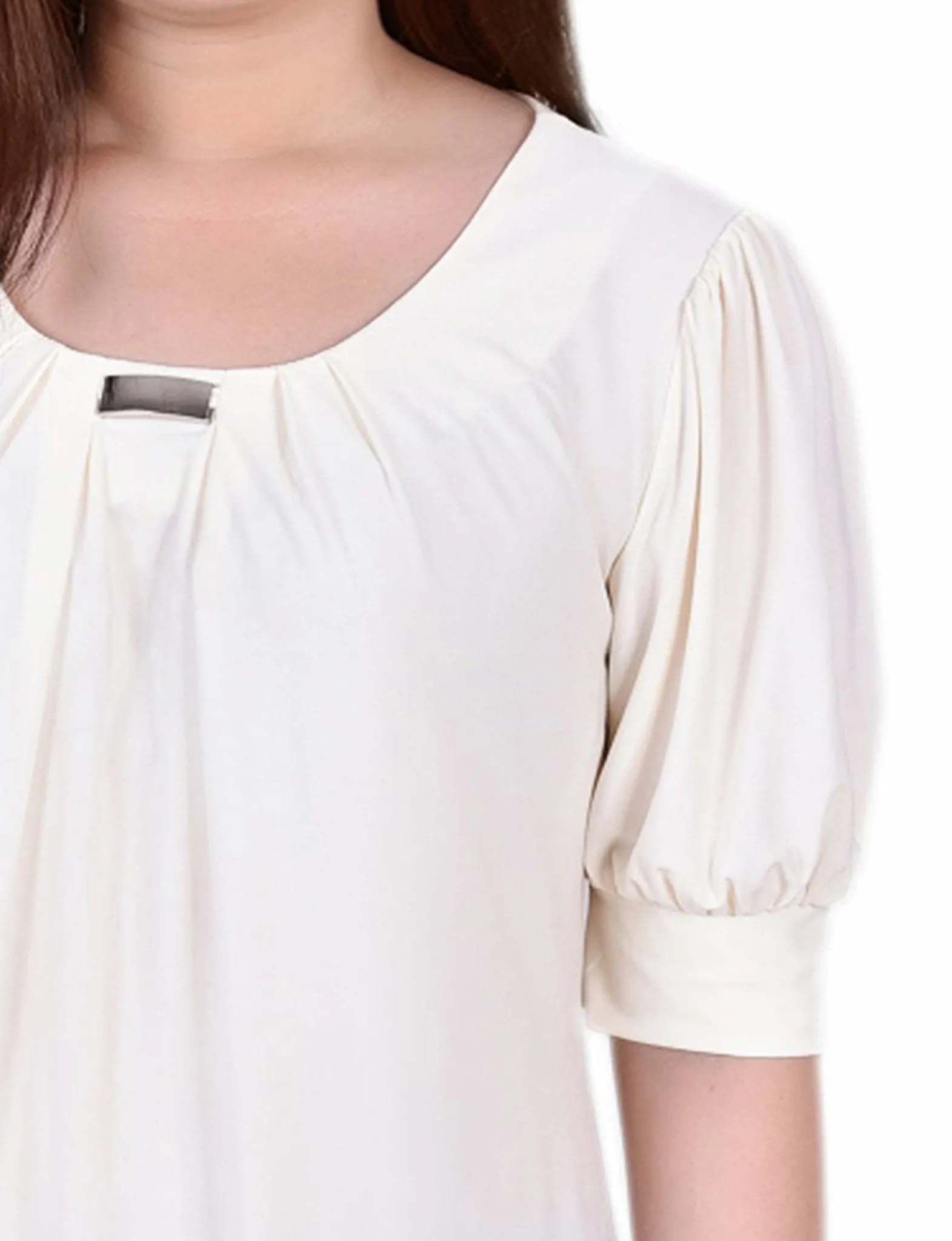 Pristine Short Sleeve Balloon Sleeve Top With Hardware sold by Dress Barn product image thumbnail 3