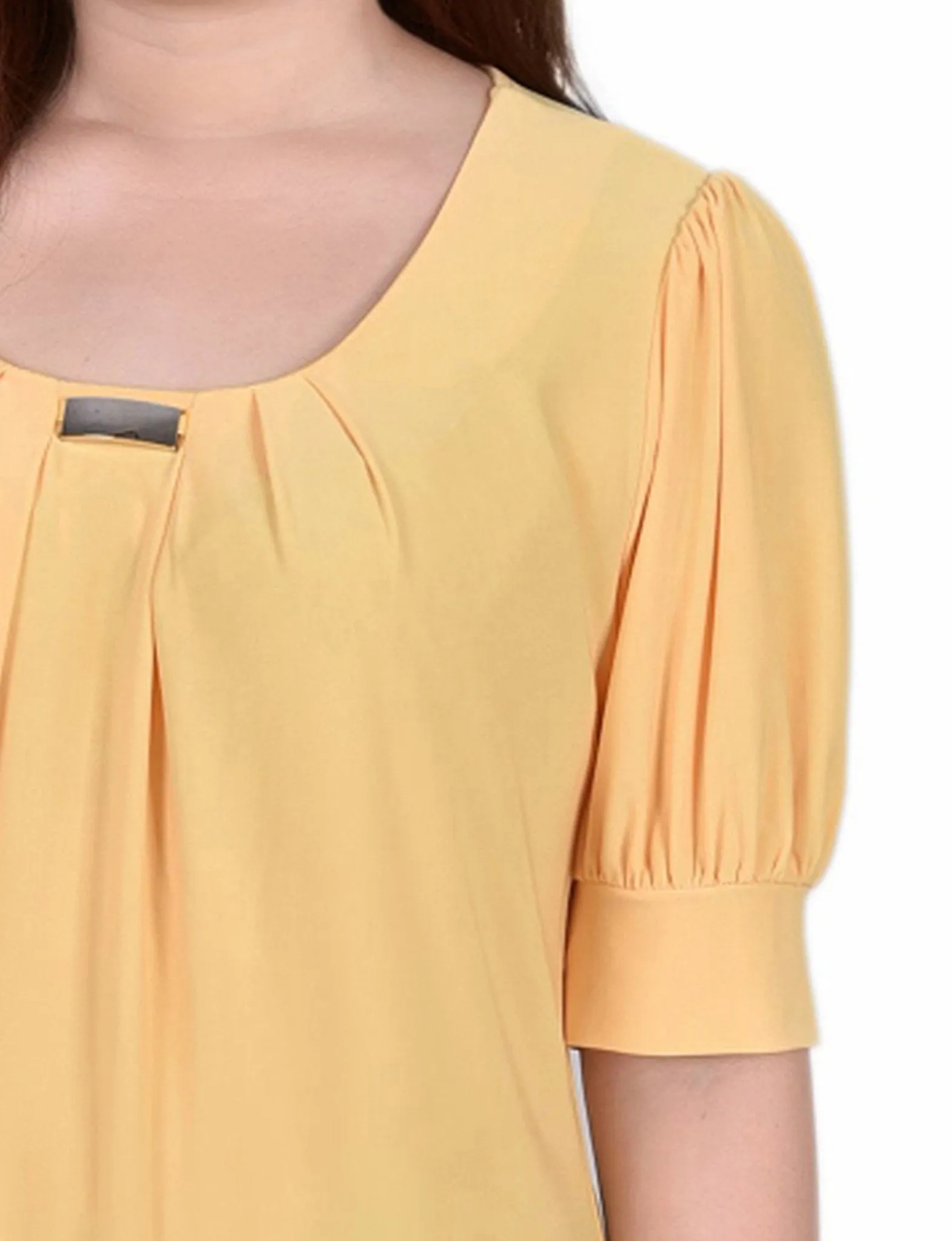 Samoan Sun Short Sleeve Balloon Sleeve Top With Hardware sold by Dress Barn product image thumbnail 3