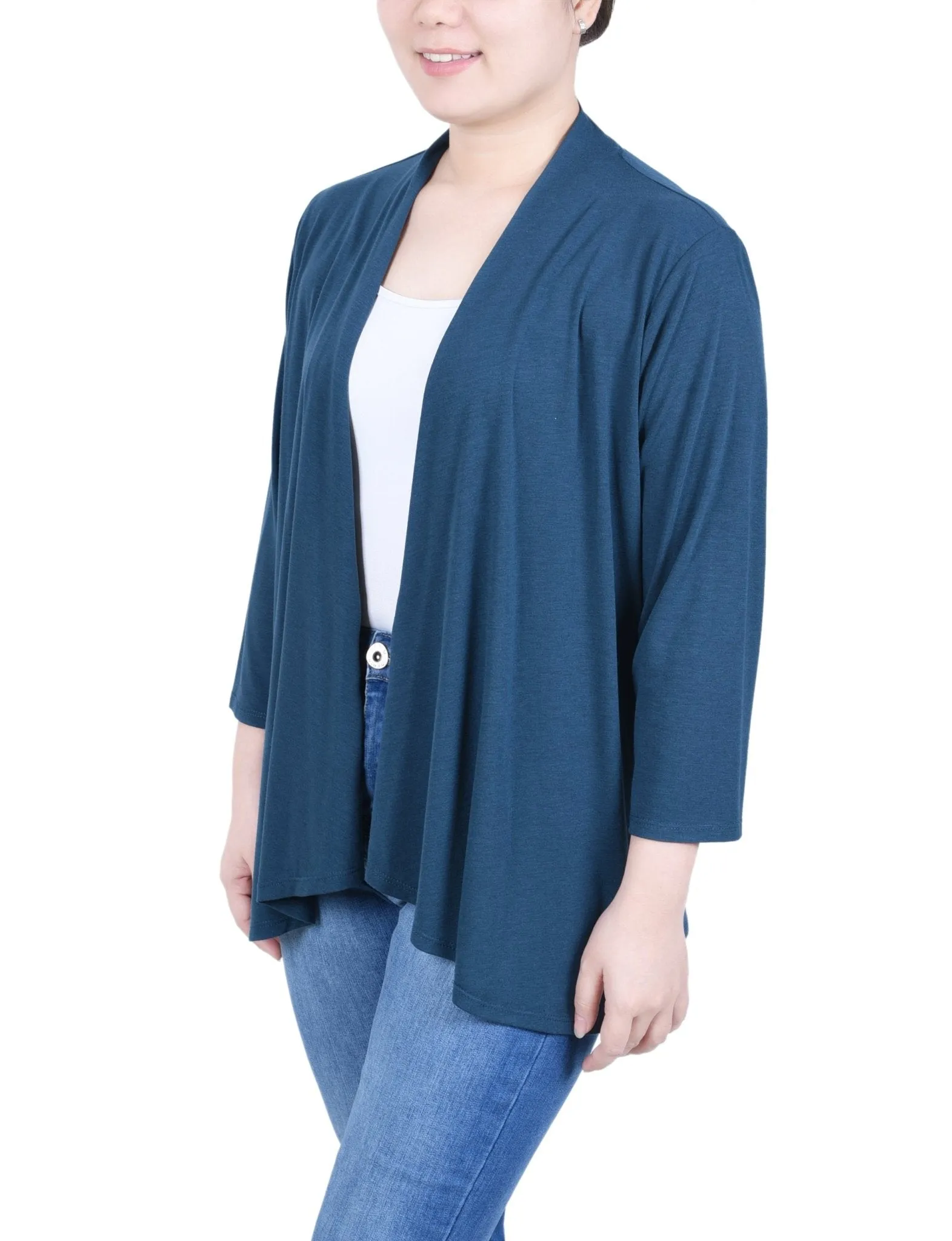 Reflecting Pond 3/4 Sleeve Solid Cardigan sold by Dress Barn product image thumbnail 2