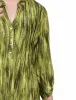Chartreuse 3/4 Sleeve Roll Tab Y Neck Top sold by Dress Barn