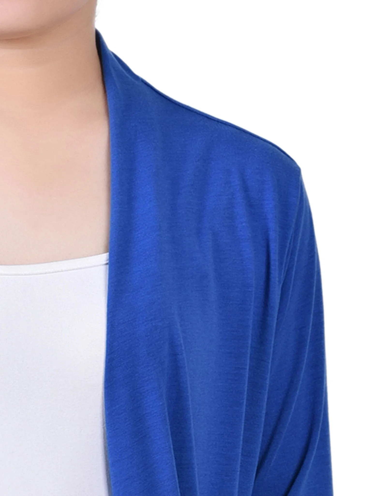 Nautical Blue Solid 3/4 Sleeve Cardigan sold by Dress Barn product image thumbnail 3