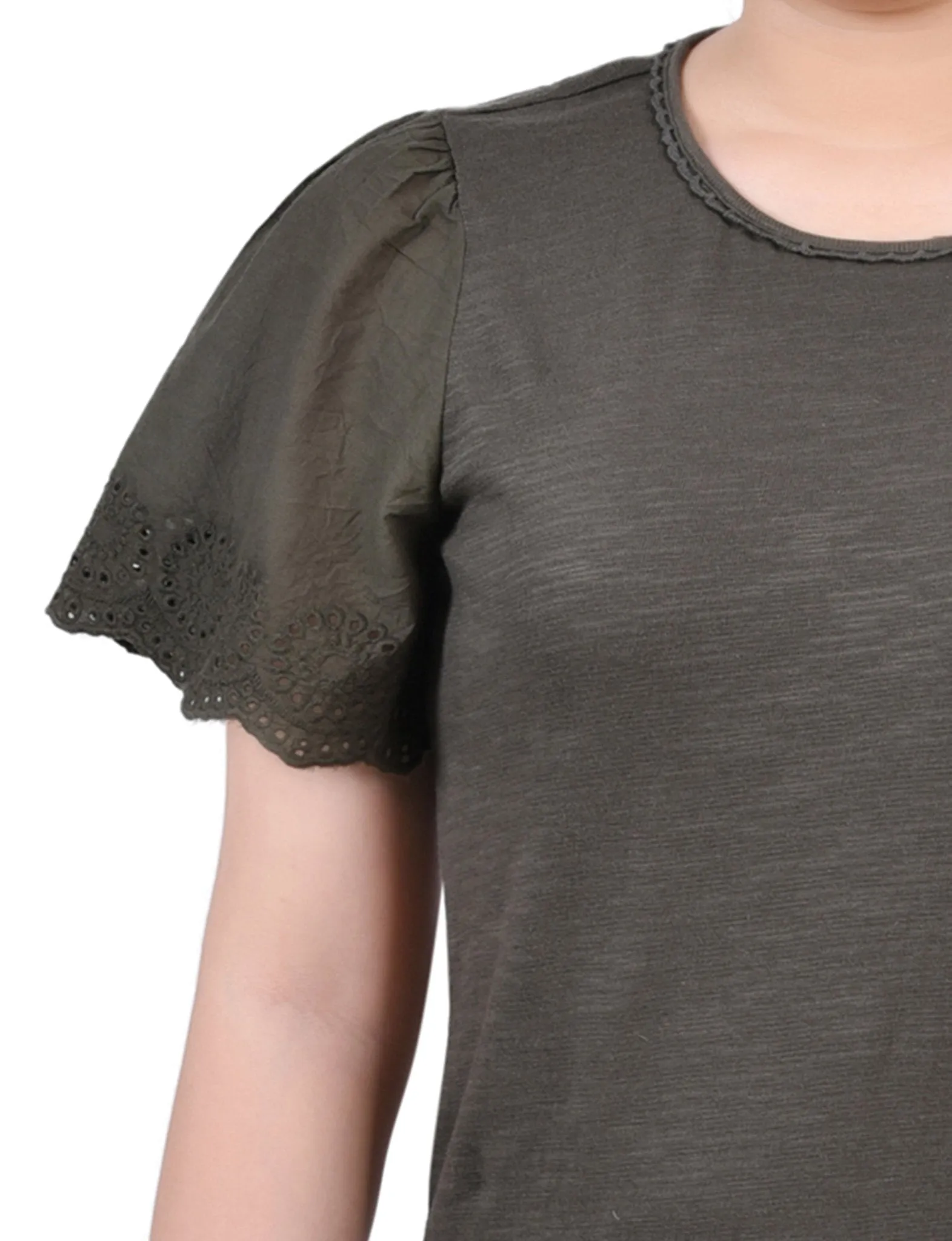 Forest Night Short Flutter Eyelet Sleeve Pullover sold by Dress Barn product image thumbnail 3