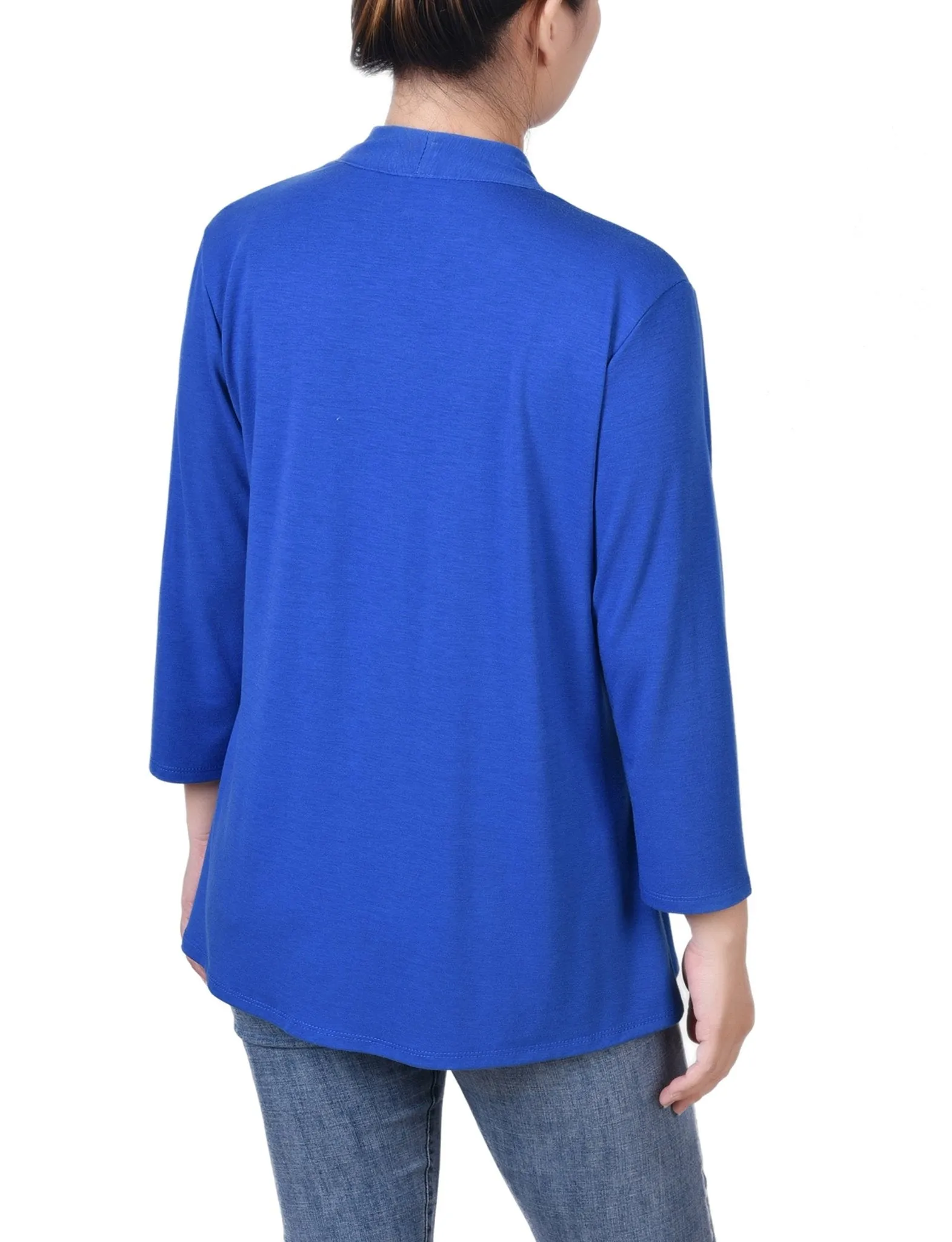 Surf The Web Solid 3/4 Sleeve Cardigan sold by Dress Barn product image thumbnail 4