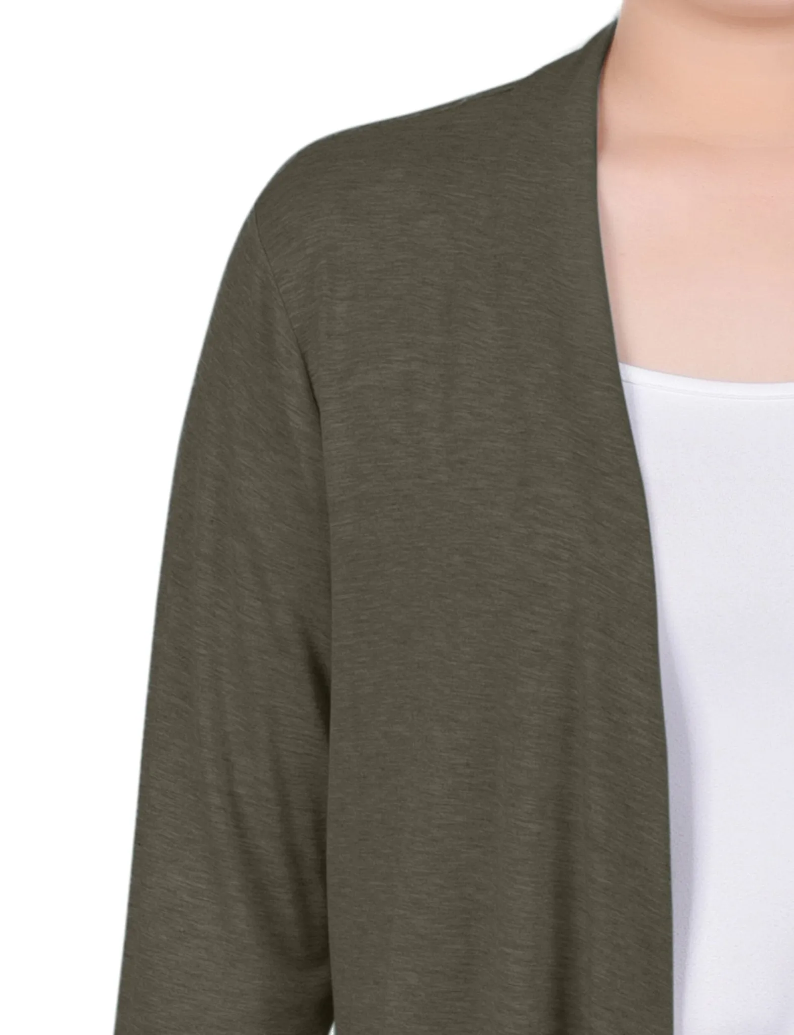 Grape Leaf Solid 3/4 Sleeve Cardigan sold by Dress Barn product image thumbnail 3