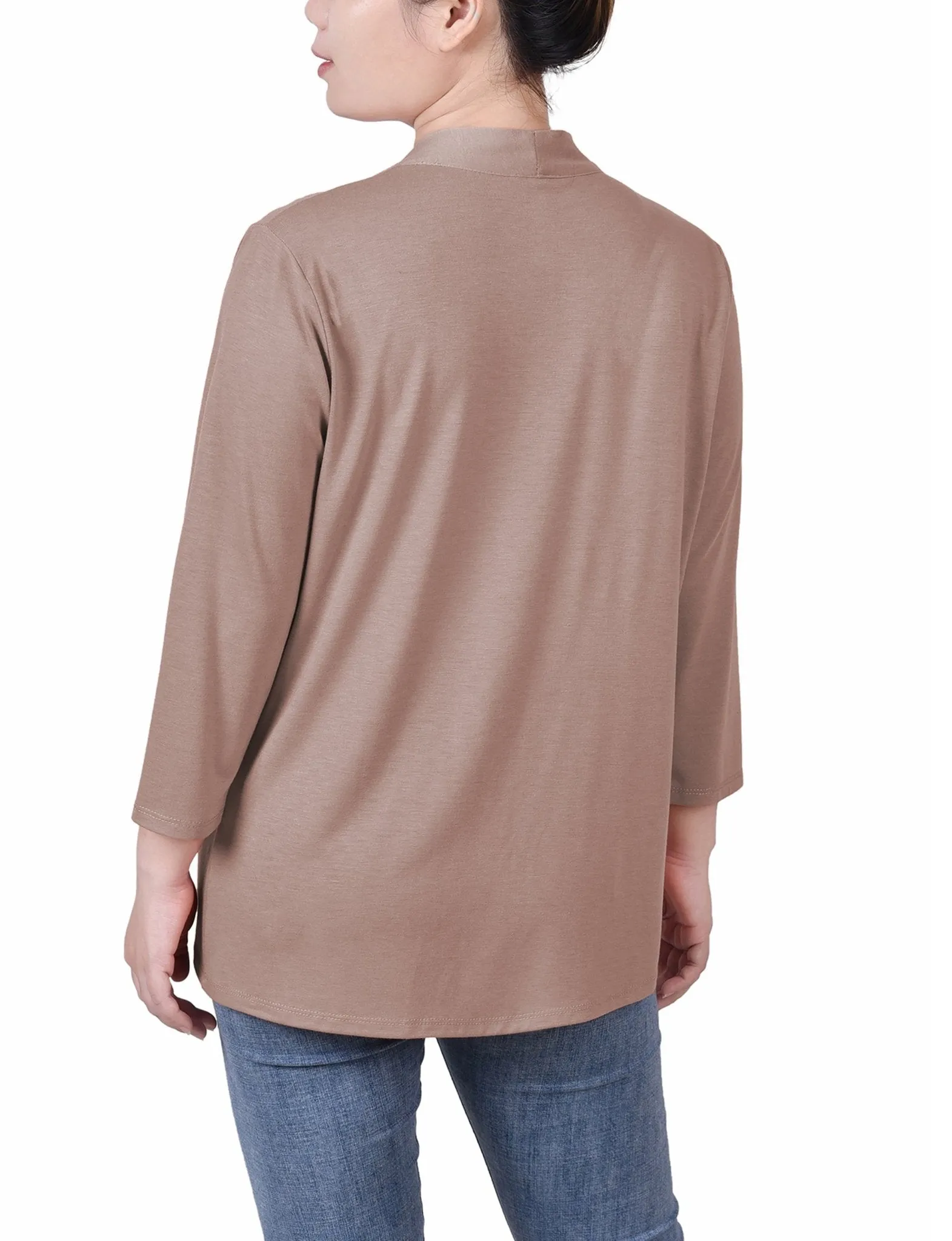 Fawn Solid 3/4 Sleeve Cardigan sold by Dress Barn product image thumbnail 4