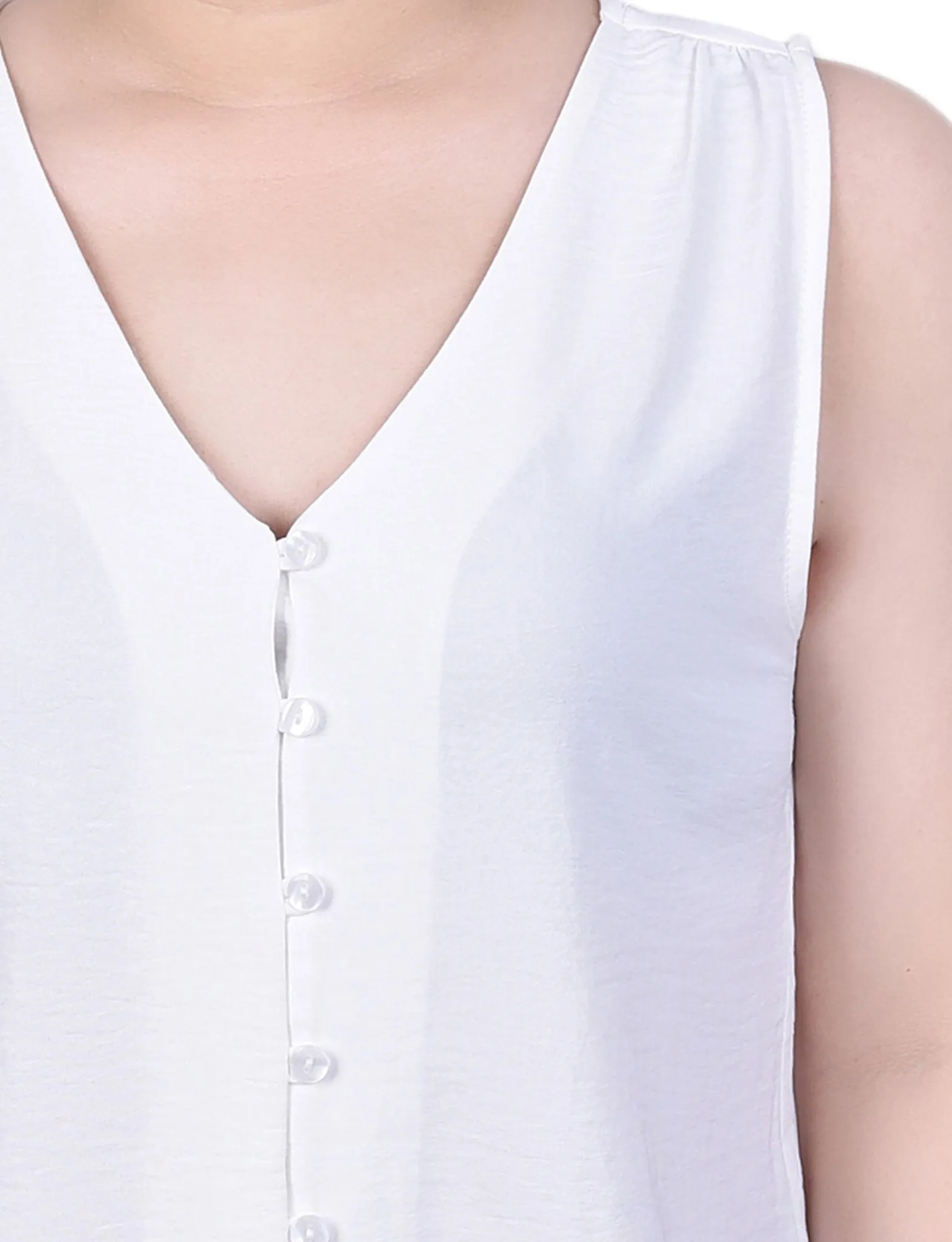 Sleeveless Button Front Blouse - Petite sold by Dress Barn product image thumbnail 3