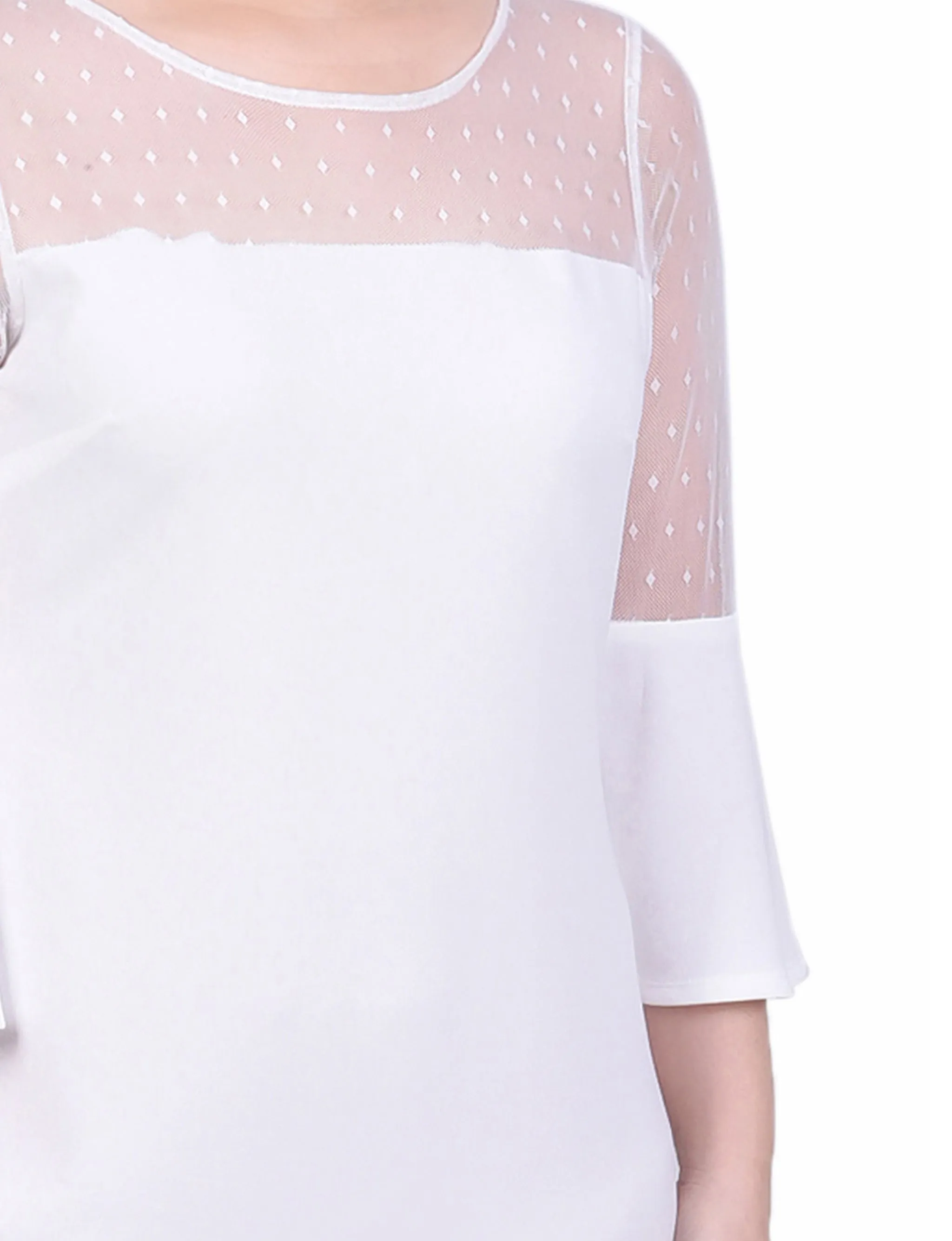 Ivory Illusion Neck Scuba Dress - Petite sold by Dress Barn product image thumbnail 4