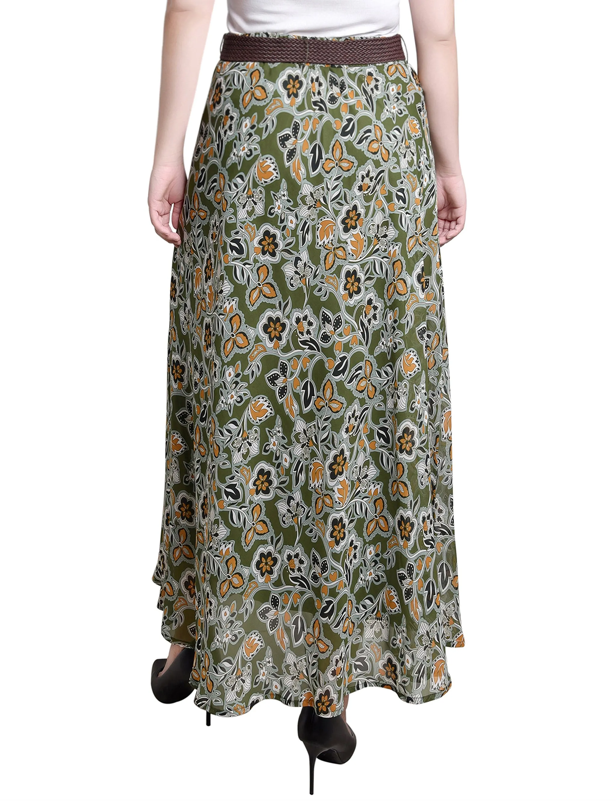 Green Covine Chiffon Maxi Skirt - Petite sold by Dress Barn product image thumbnail 4