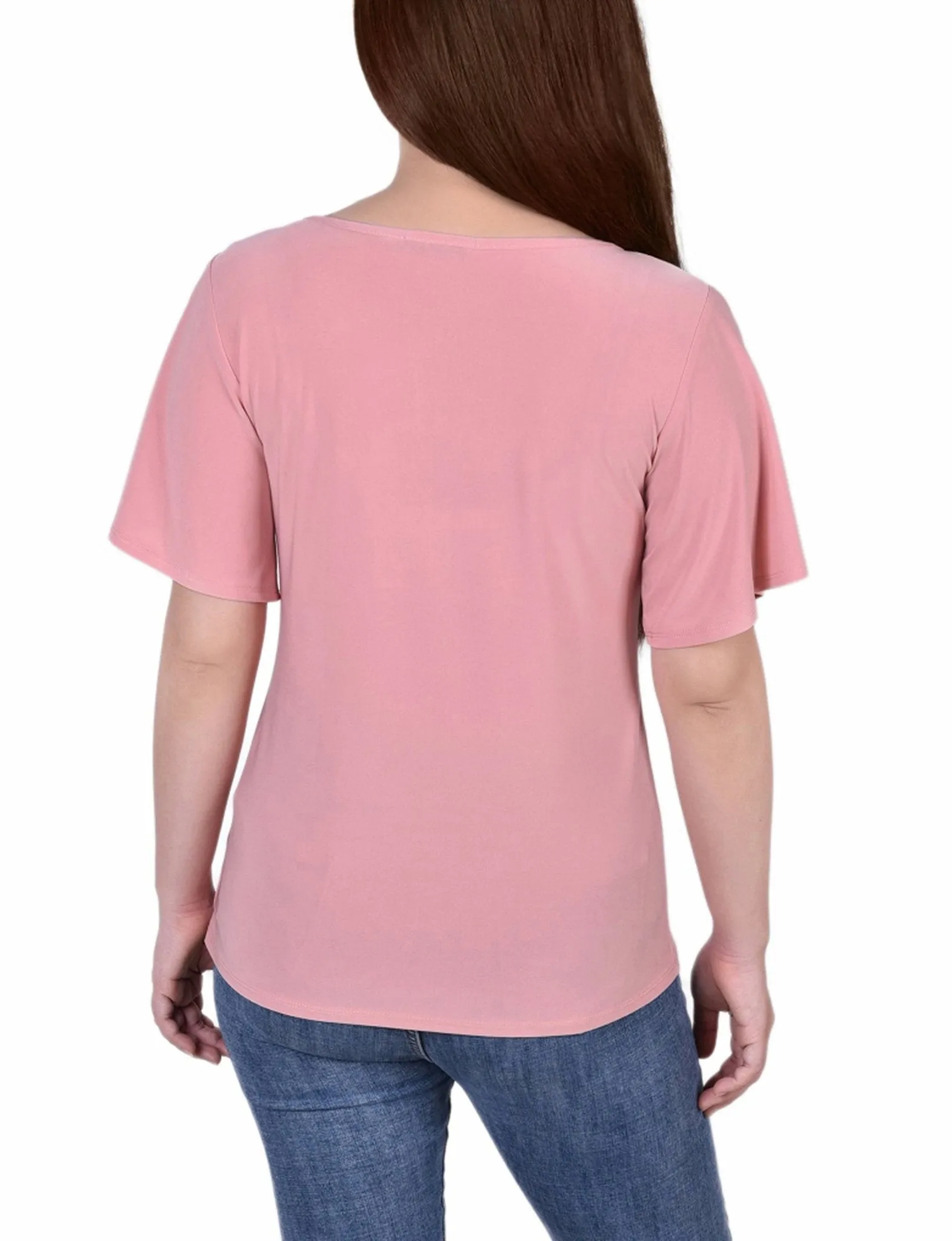 Mellow Rose 3/4 Sleeve Blouse With Necklace - Petite sold by Dress Barn product image thumbnail 4