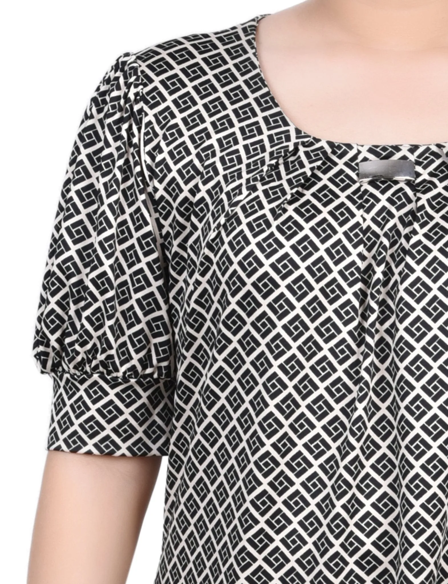 Doeskin Black Allie Short Sleeve Balloon Sleeve Top - Petite sold by Dress Barn product image thumbnail 3