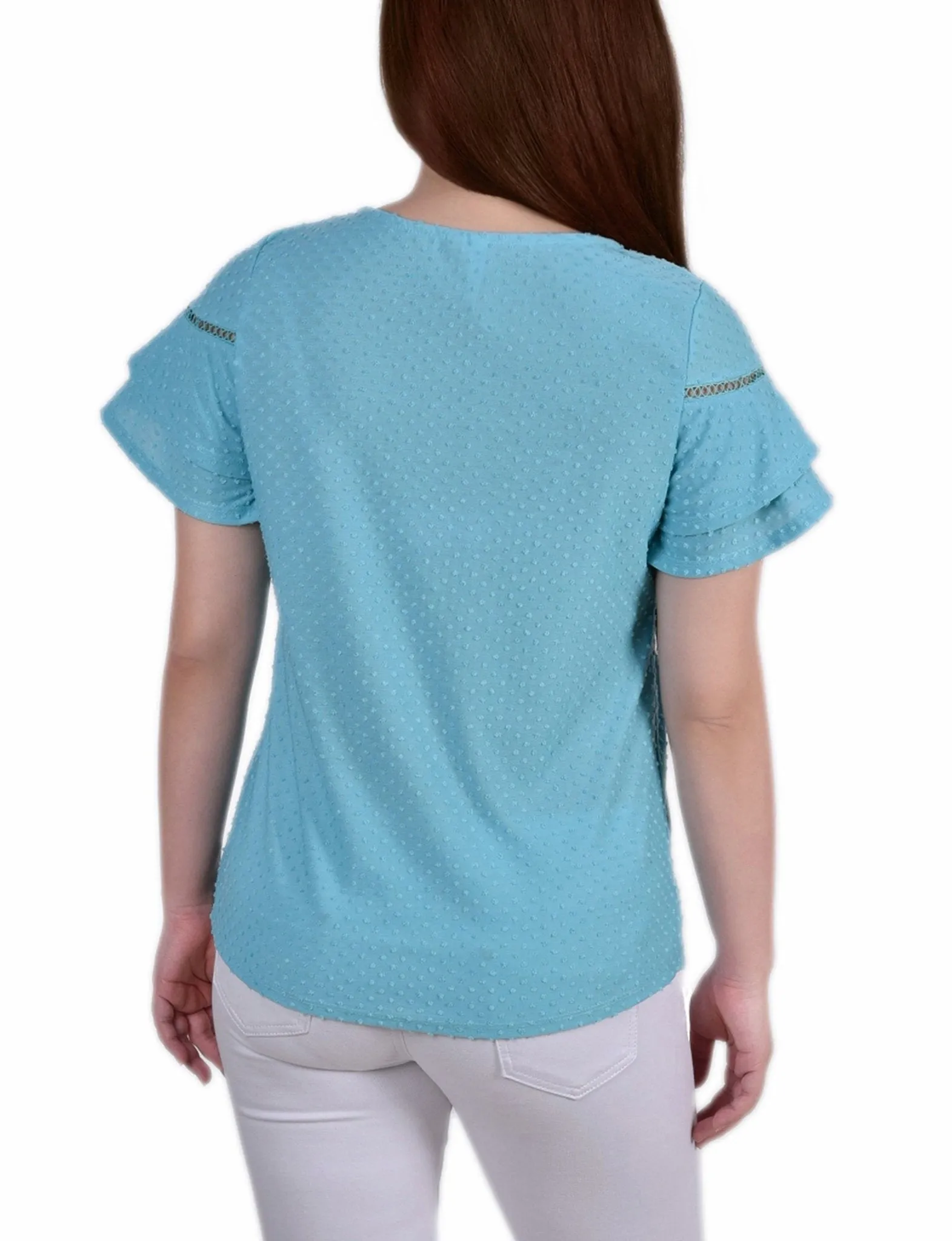 Capri 3/4 Sleeve Blouse With Necklace - Petite sold by Dress Barn product image thumbnail 4