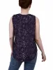 Purple Cheetah Sleeveless Jacquard Y Neck Top - Petite sold by Dress Barn