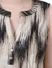 Khaki Ligia Sleeveless Jacquard Y Neck Top - Petite sold by Dress Barn