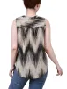 Khaki Ligia Sleeveless Jacquard Y Neck Top - Petite sold by Dress Barn