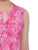 Fuschia Swirlbreeze Sleeveless Jacquard Y Neck Top - Petite sold by Dress Barn