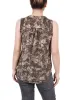Taupe Jackrain Sleeveless Jacquard Y Neck Top - Petite sold by Dress Barn