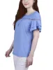 Corn Flower 3/4 Sleeve Blouse With Necklace - Petite sold by Dress Barn