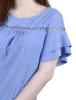 Corn Flower 3/4 Sleeve Blouse With Necklace - Petite sold by Dress Barn
