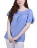 Corn Flower 3/4 Sleeve Blouse With Necklace - Petite sold by Dress Barn