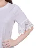 White Short Bell Sleeve Slubbed Top - Petite sold by Dress Barn