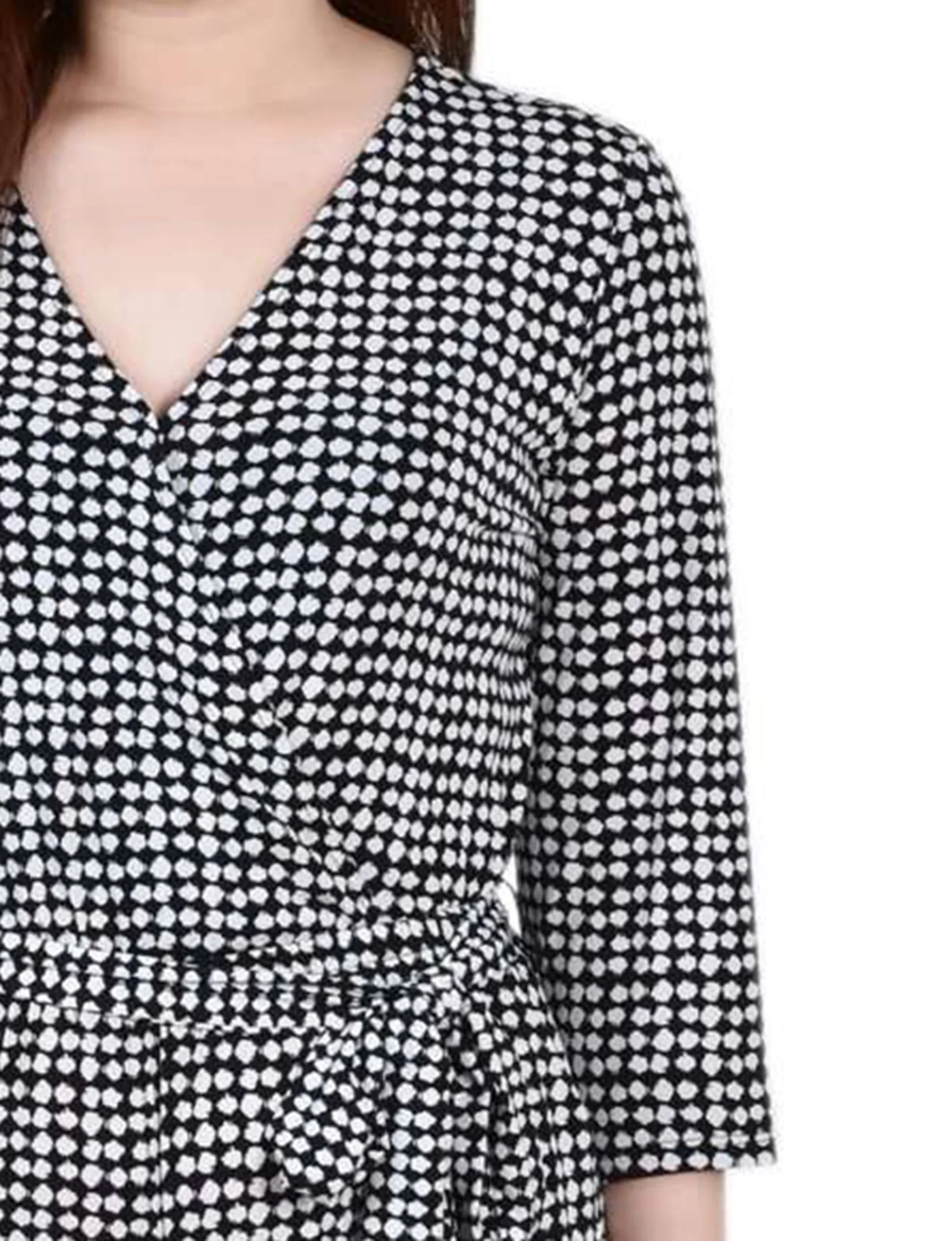 Polka Dot 3/4 Sleeve Belted Jumpsuit - Petite Short sold by Dress Barn product image thumbnail 3