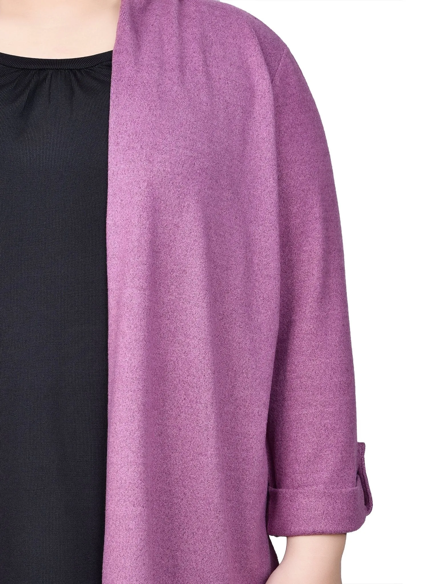 Damson 3/4 Sleeve Two In One Top - Plus sold by Dress Barn product image thumbnail 3