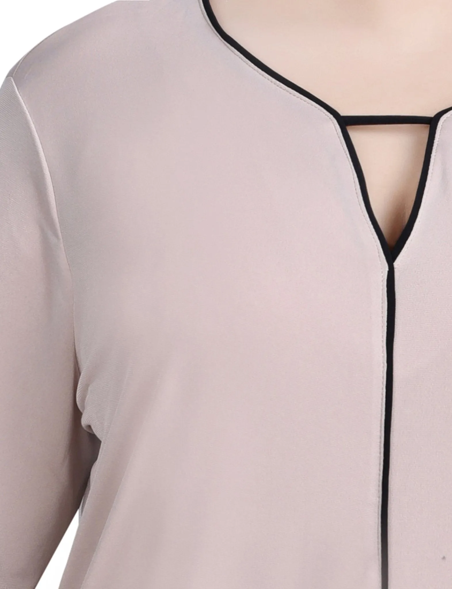 Nomad Black 3/4 Sleeve Piped Top - Plus sold by Dress Barn product image thumbnail 3