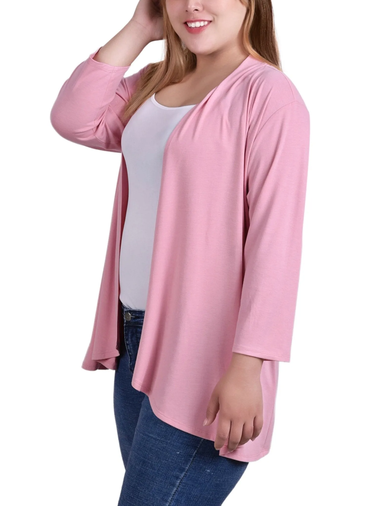 Bridal Rose 3/4 Sleeve Solid Cardigan - Plus sold by Dress Barn product image thumbnail 2