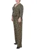 Gold Chain Link 3/4 Sleeve Belted Jumpsuit - Plus sold by Dress Barn
