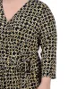 Gold Chain Link 3/4 Sleeve Belted Jumpsuit - Plus sold by Dress Barn