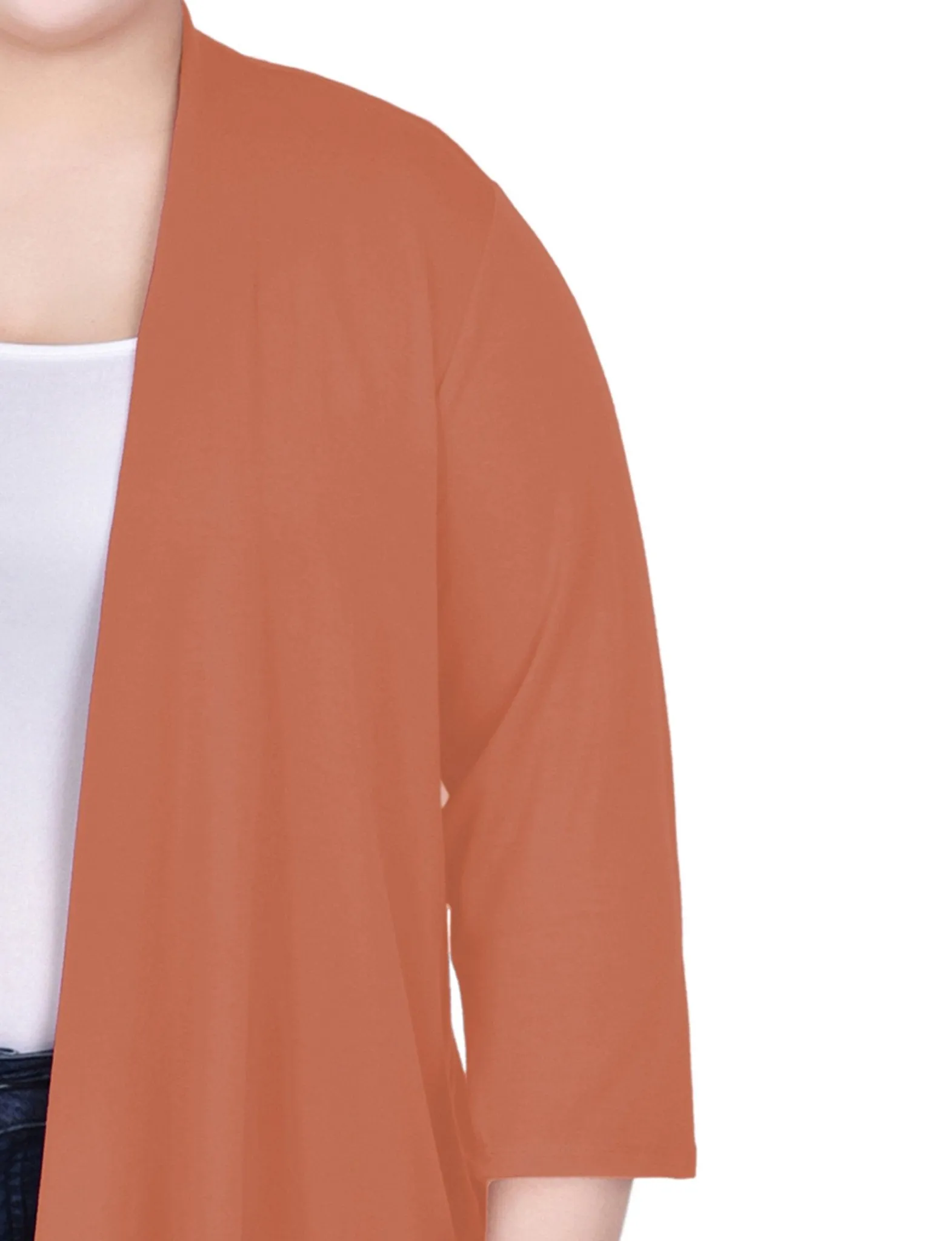 Carnelian Solid 3/4 Sleeve Cardigan - Plus sold by Dress Barn product image thumbnail 3