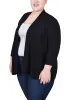 Black Solid 3/4 Sleeve Cardigan - Plus sold by Dress Barn