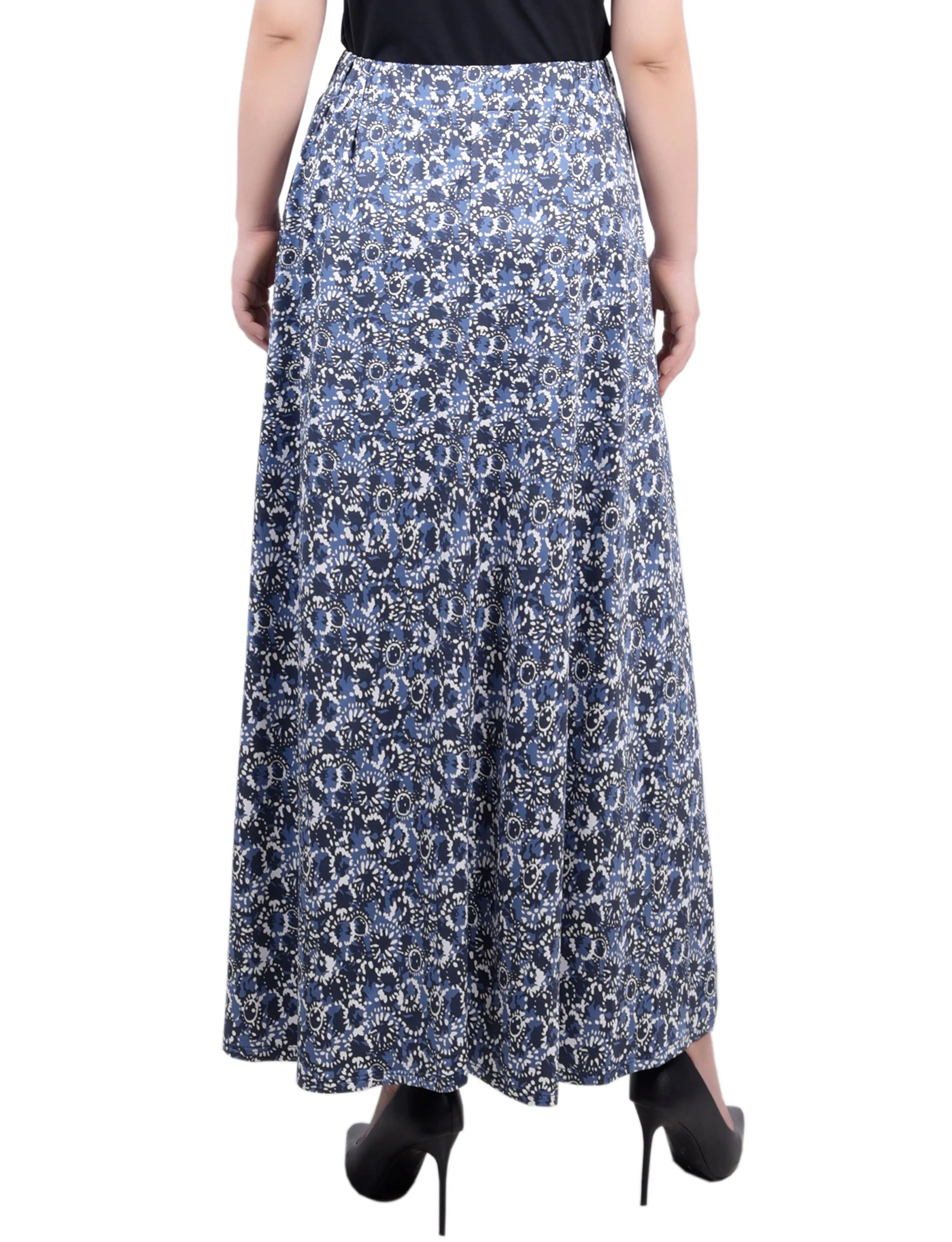 Navy Ivory Splash Ring Detail Midi-Length Skirt - Petite sold by Dress Barn product image thumbnail 4