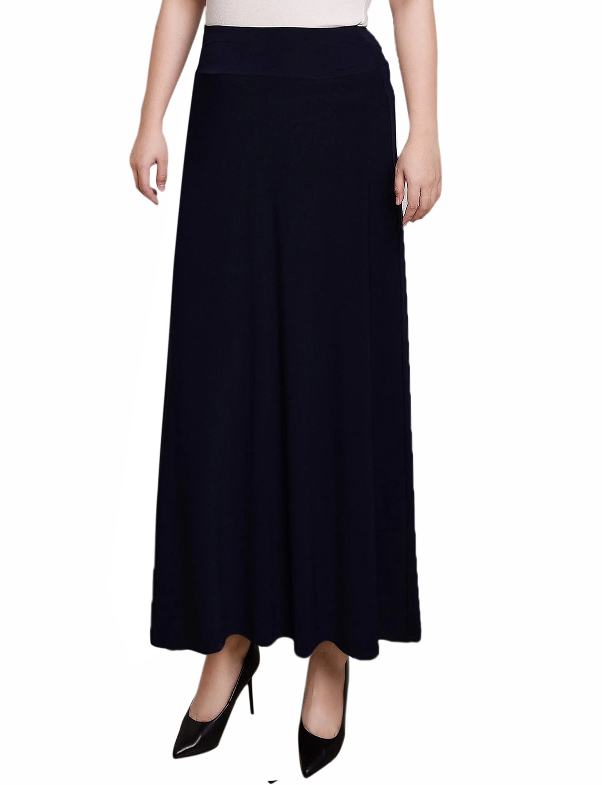Navy Wide Yoked Maxi Skirt - Petite sold by Dress Barn product image thumbnail 2