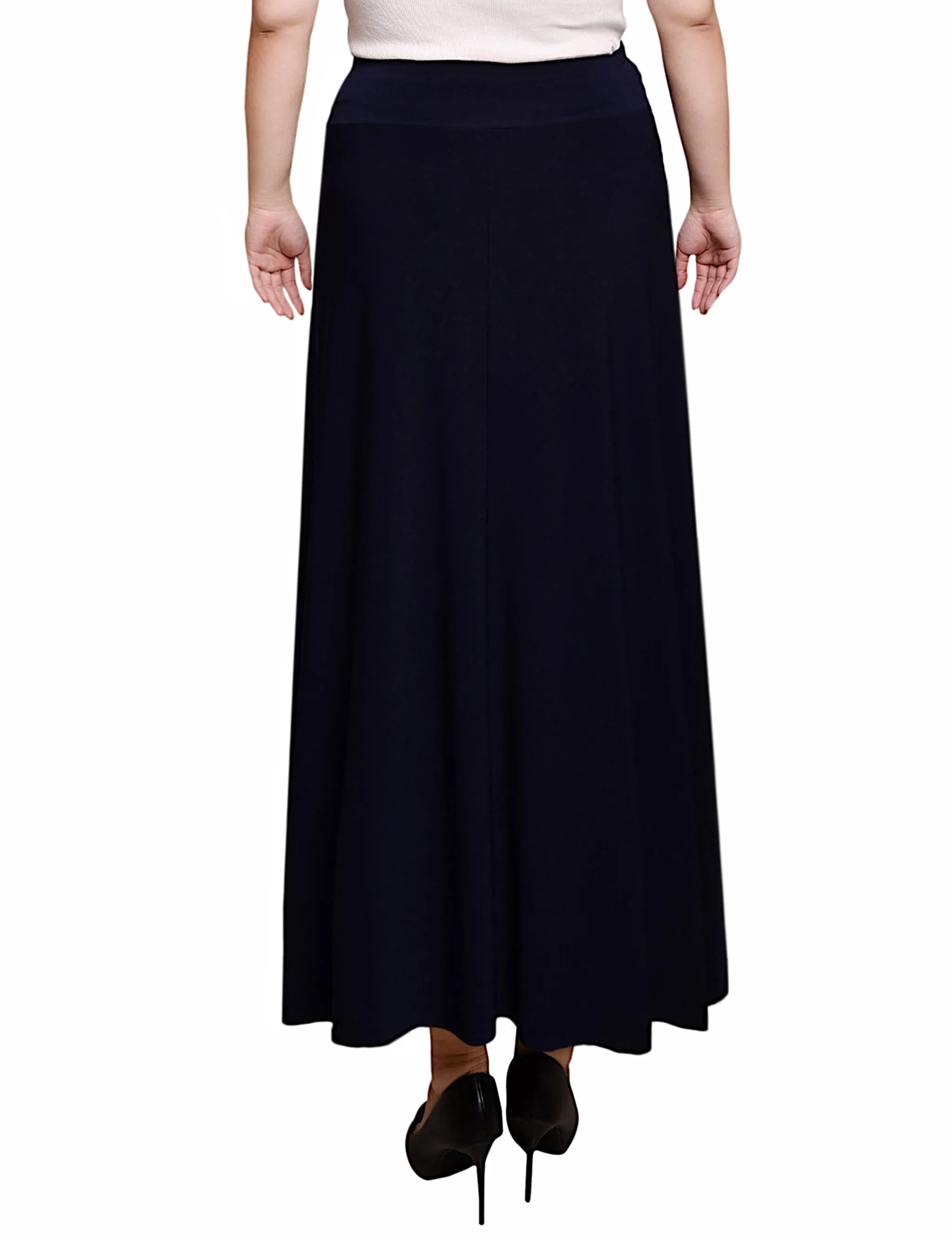 Navy Wide Yoked Maxi Skirt - Petite sold by Dress Barn product image thumbnail 4