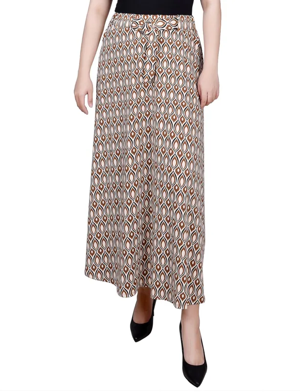 Tan Black Ogee Ring Detail Midi-Length Skirt - Petite sold by Dress Barn