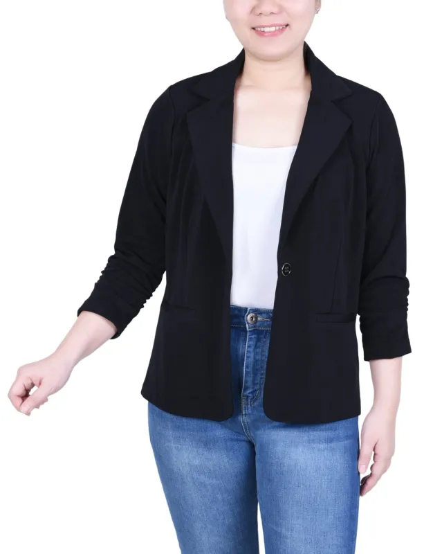 3/4 Sleeve Length Knit Ottoman Jacket - Petite sold by Dress Barn