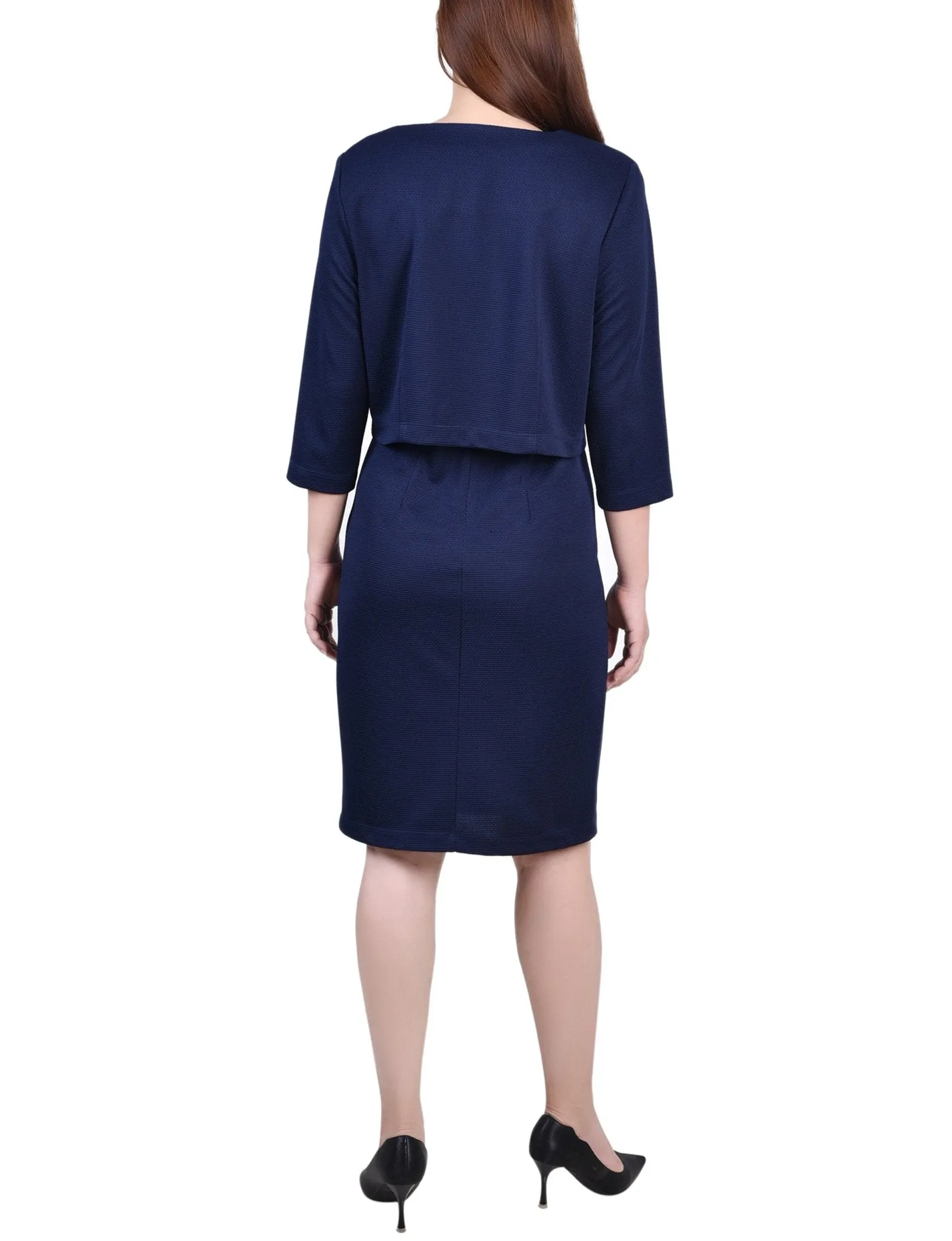 Navy 2 Piece Colorblocked Dress Set - Petite sold by Dress Barn product image thumbnail 3