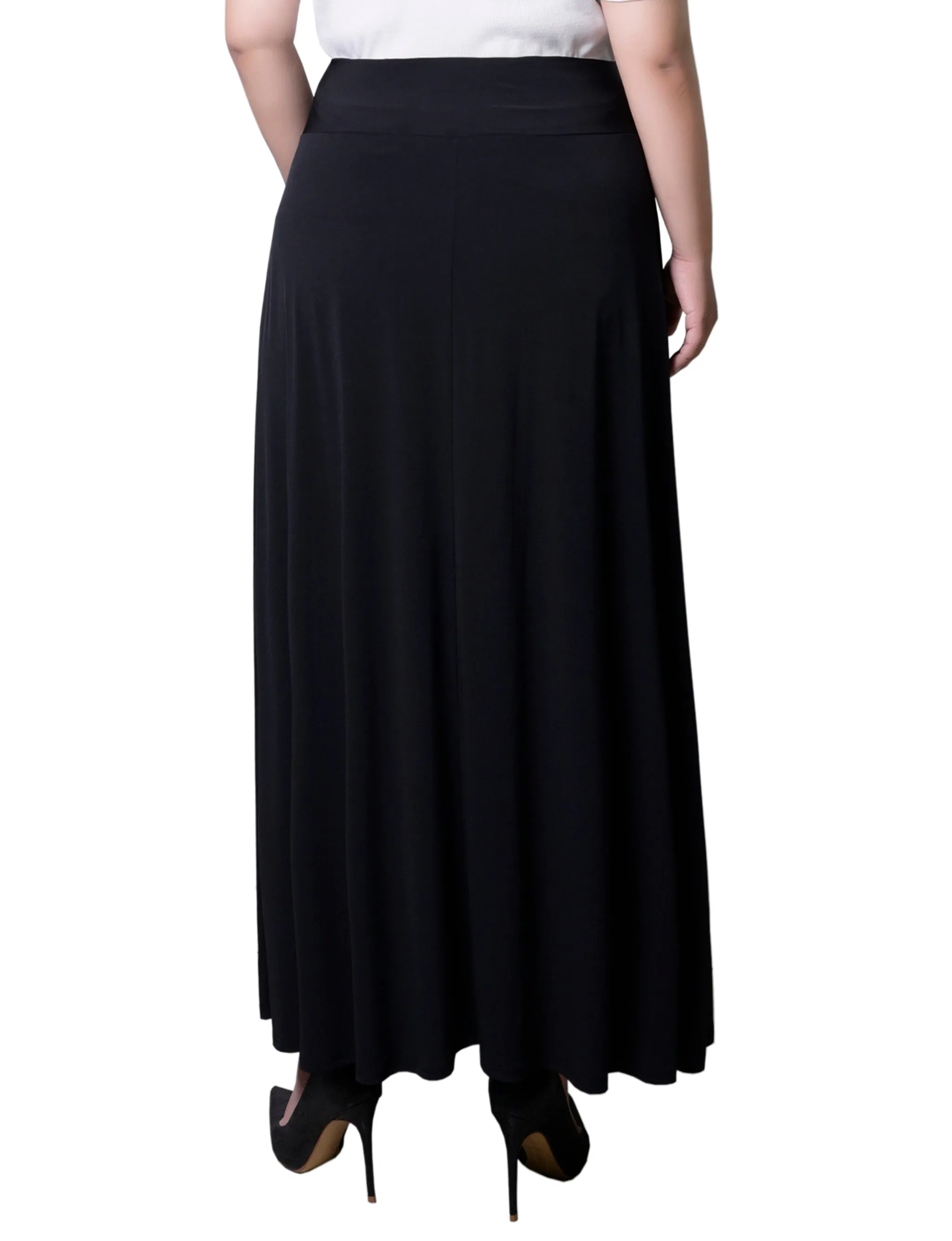 Black Wide Yoked Maxi Skirt - Plus sold by Dress Barn product image thumbnail 4