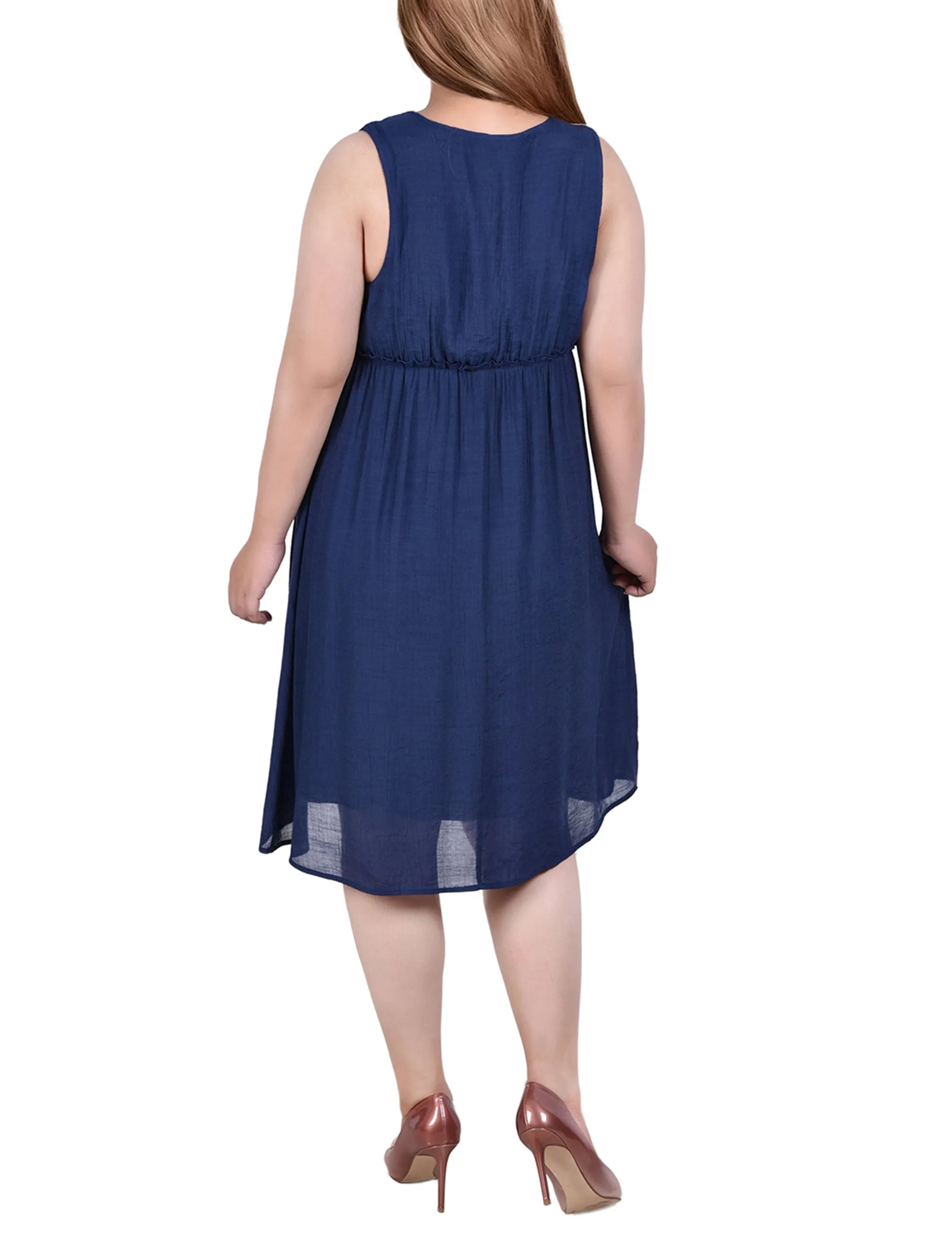 Blue Crocket Detail Dress - Plus sold by Dress Barn product image thumbnail 3