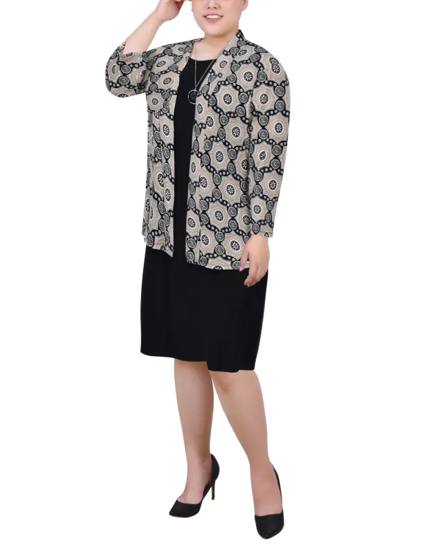 Brown Two Piece Dress Set - Plus Size sold by Dress Barn